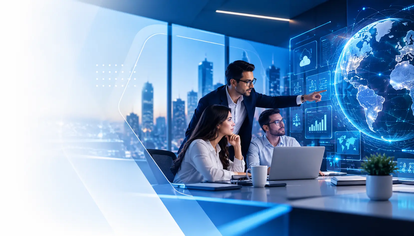 Technology professionals collaborating on enterprise solutions
